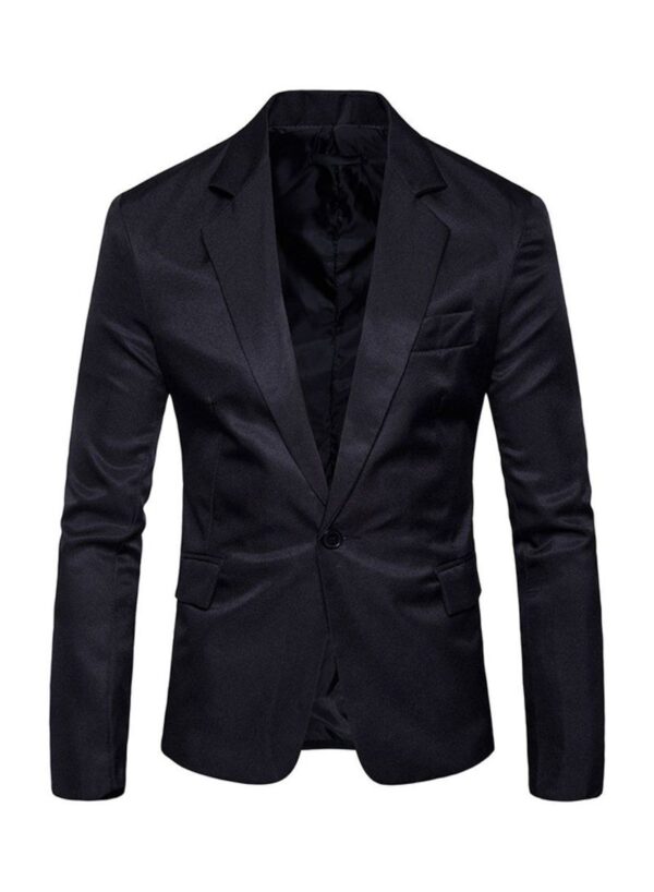 Fashion Corduroy Long Sleeve Blazer Black