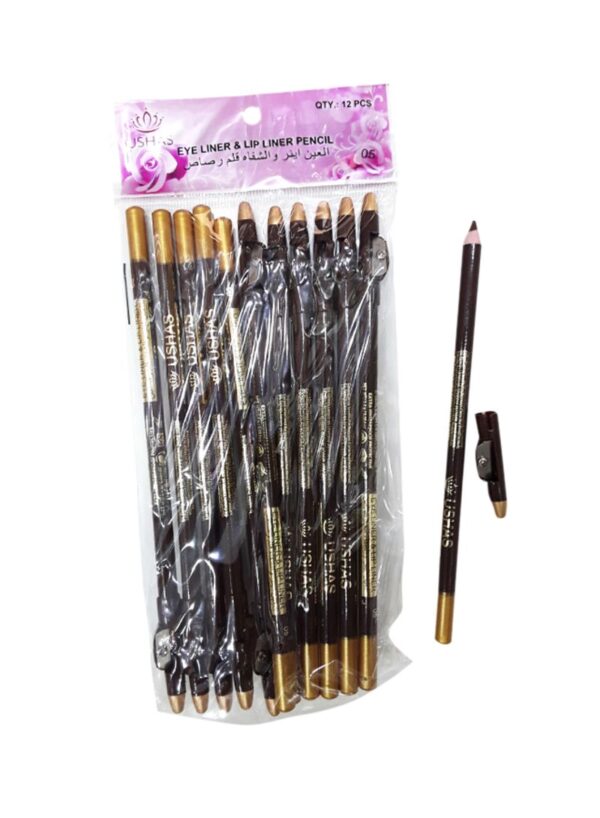 12-Piece Eyeliner And Lip Liner Pencil