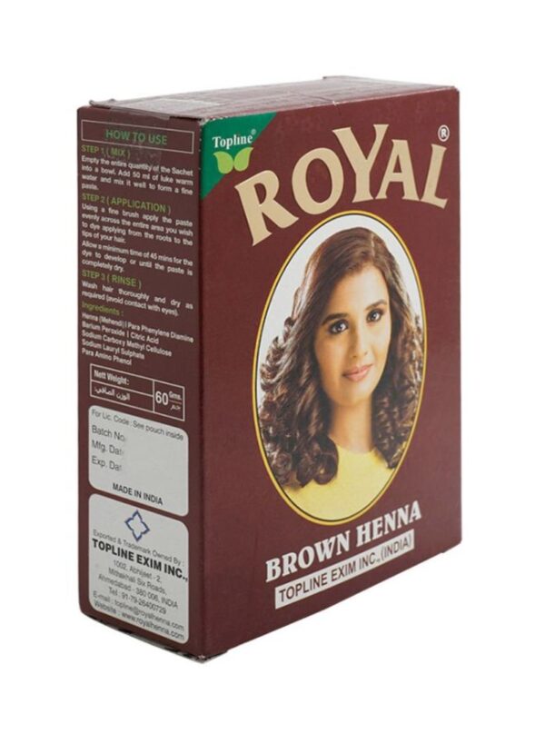 Royal Henna Hair Colour Brown 60g