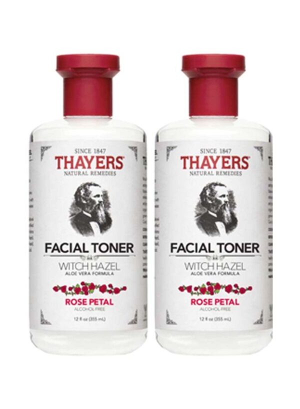 Pack Of 2 Rose Petal Hazel Toner With Aloe Vera 12ounce