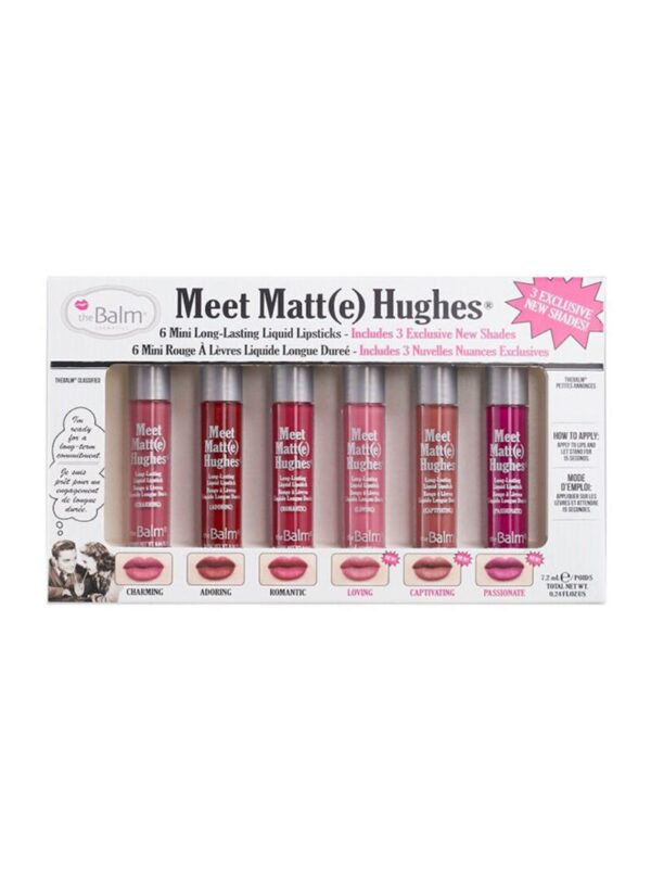 theBalm Set of 6 Mini Long-Lasting Liquid Lipsticks Multicolour