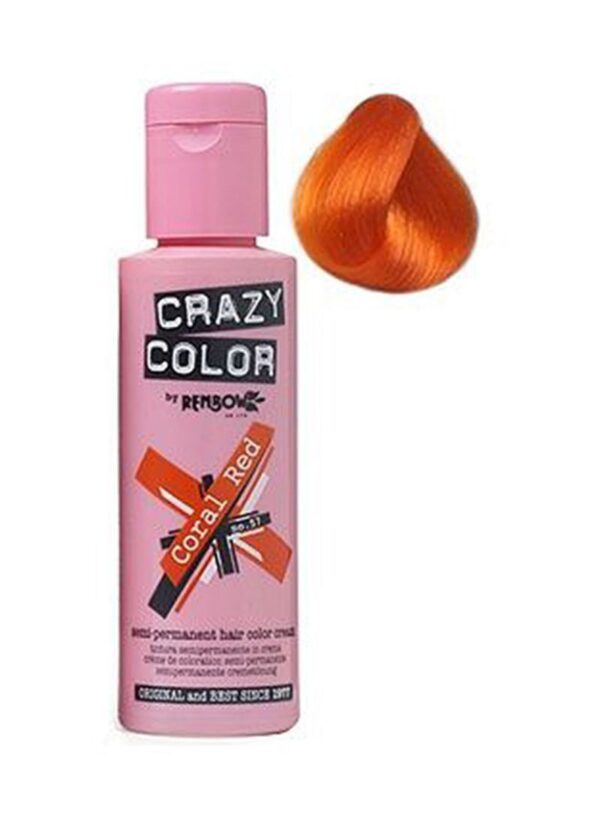 Semi Permanent Hair Color Cream Coral Red 100ml