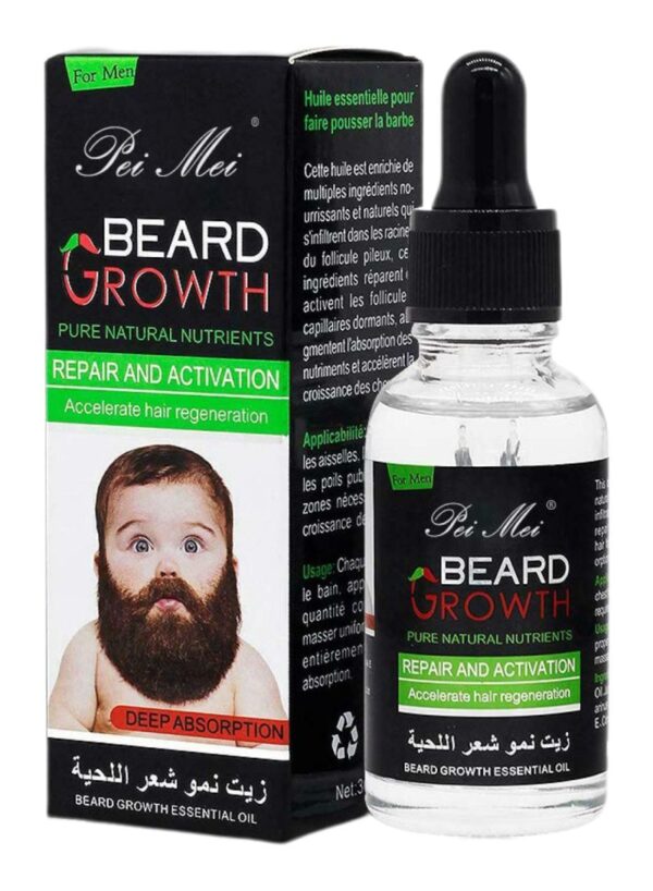 Pei Mei Natural Organic Moustache Beard Growth Oil 30ml