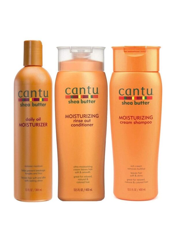 Cantu 3-Piece Moisturizing Cream Shampoo And Conditioner Set 1184mililiter