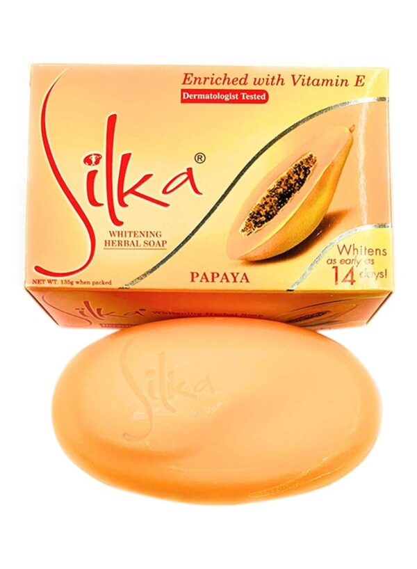 Silka Whitening Papaya Bath Soap 135g