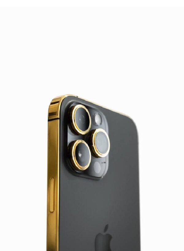 Caviar Luxury Cuztomized Gold Frame Plated for Apple Iphone 14 Pro 256 GB - Space Black