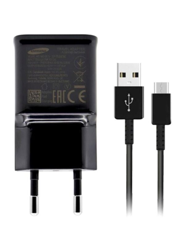 Travel Charger With USB-C cable Black