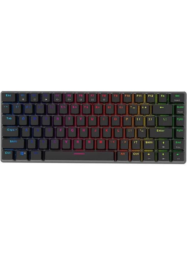 AK33 82 keys mechanical keyboard English layout gaming keyboard RGB backlight black switch wired keyboard, Black Switches RGB Backlit