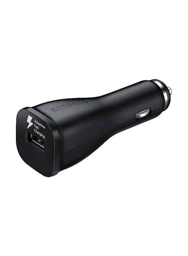 Car Charger With USB Charging Cable Black