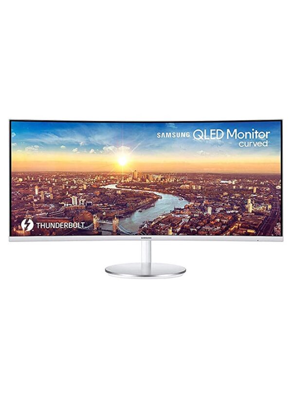 34 inch VA QLED UWQHD Thunderbolt Curved Monitor With 100Hz, AMD FreeSync and DisplayPort HDMI LC34J791WTMXUE Silver