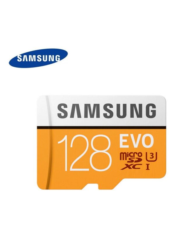 SAMSUNG EVO Microsd Card 128GB 100Mb/s Class10 U3 U1 SDXC Grade EVO Micro SD Card Memory Card TF Flash Card Orange