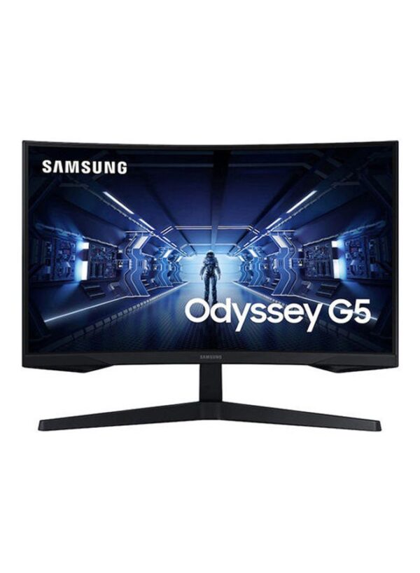 27 Inch Odyssey G5 Gaming Monitor With 1000R Curved Screen 144Hz FreeSync Premium QHD Black