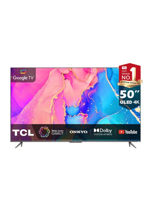 50-Inch 4K QLED Google TV With Wide Color Gamut (WCG) 50C635 Black