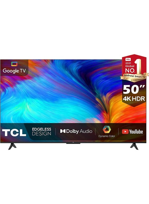 50 Inch 4K UHD Smart Google TV With Built-in Chromecast And Google Assistance, Hands-free Voice Control, Dolby Audio, HDR10 Micro Dimming technology, Edgeless Design 50P635 Black